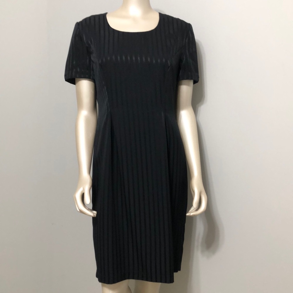 Olivia Rose black striped sheath dress